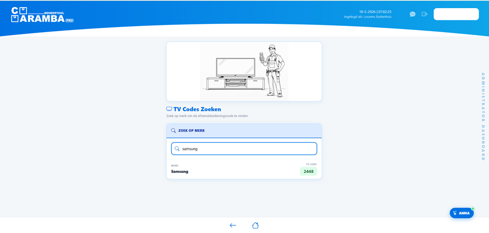 TV Codes afstandsbediening opzoeken