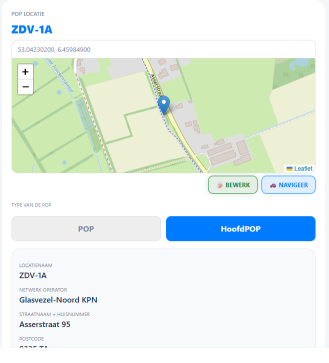 POP Locaties kaart